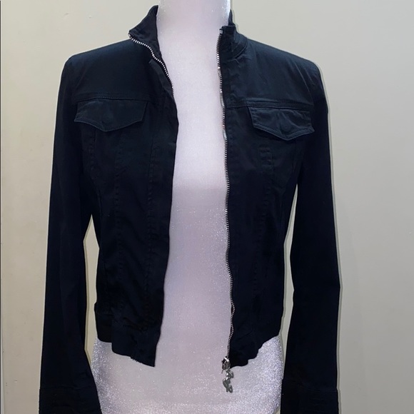 Auth Iceberg Jeans Italy short zipper fit jacket - Picture 2 of 11